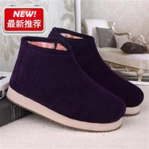 Womens mens non-slip black large◆New◆Code leisure old-fashioned cotton shoes Women waterproof retro elderly home