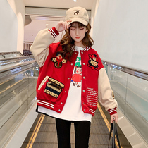 Girl Coats Spring Autumn Money 2022 New Spring Clothing Nets Red Great Boy Tide Clothing Fried Street Trendy Kids Baseball Clothes Spring