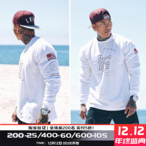 Muscle captain fitness Tide brand autumn pullover long sleeve round neck loose sweatshirt male brothers leisure sportswear