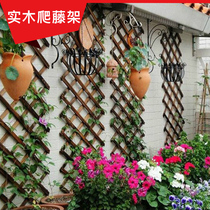 Full solid wood carbonized anti-corrosion wood fence telescopic fence climbing pergola carbonized pull net wood fence wall decoration
