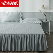 Arctic velvet Korean cotton bed skirt single piece full cotton padded cotton sheet skirt bed cover Simmons bed cap