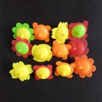 Plastic small top flower type top 70 rear 80 rear nostalgic toy toddler gift toy microcommercial hot ground pushback source