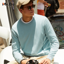 Mr Bu blend long sleeve knitted man 2021 autumn winter new knitted sweatshirt pure blouse male tide KT01380