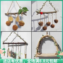 Dry branch wall pendant decoration creative simple wooden stick diy kindergarten pendant Home air handmade pendant