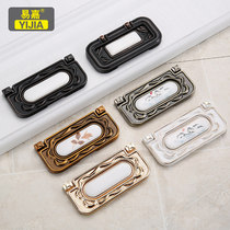 Drawer door dark handle Cabinet cabinet Invisible plain paper Modern simple brushed bronze tatami handle