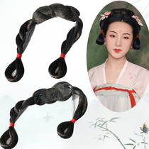 Ancient Dress Wig Bag Hanfu Hair Stirrup Integrated Hemp Flower Hair slob Lazy Man Styled Gufeng Liu Hai Woman Tang Wind Butterfly Knot