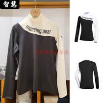 South Korea Munsingwear ten thousand Xing Wear 21 Autumn golf outfit Female Collar Elastic Body long sleeve T-shirt