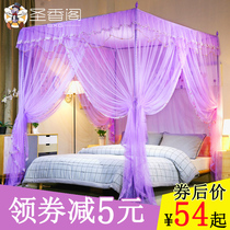 Floor-to-ceiling mosquito net three-door net red bracket Princess wind 1 8m bed double household 1 5 thickened encryption 1 2 2 meters