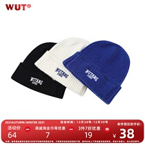 (WUT official store) winter series original design three-color double-layer embroidered wool cap cold cap warm hat