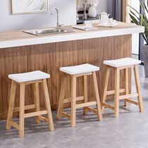 Solid Wood simple bar chair modern new Chinese home bar stool American Retro Bar Cafe Luogang B- 202