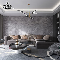 Grey Marble Care Wall Sofa TV Background Bamboo Wood Fiber Integrated Wall Panel Hotel Restaurant Furnishing Buttoned Board