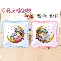 Pillow embroidery couple cartoon printed cross stitch pillow a pair of festive moon angels men and women living room bedroom back