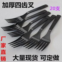 Thick disposable Black Fork West Fork plastic fork