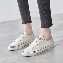 Leather white shoes women 2020 new spring flat shoes women Korean version of ulzzang Joker casual shoes X0312