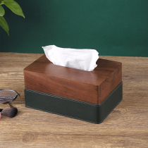 Tissue box Chinese living room creative high-grade light luxury pumping paper box solid wood quality Nordic home restaurant table paper box