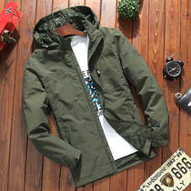 2021 new quick-drying jacket mens autumn thin outdoor storm jacket Korean version of the youth mens large size jacket tide
