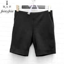 FAIRYFAIR black hip pocket light stretch knit shorts womens boots pants Spring and Autumn Special