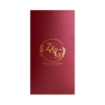 (wedding custom) European-style personality creative red envelope is a seal gift bag private upscale bronzed hard pearlescent paper