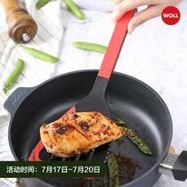 WOLL non-stick special silicone frying shovel leakage shovel Flat bottom spatula Single small spatula steak shovel