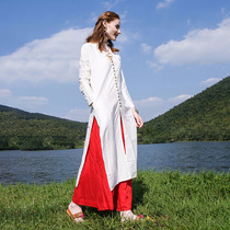 Indian National style silk yoga clothes meditation clothes meditation clothes womens long sleeve head beige