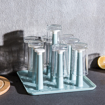 Cup holder drying cup holder household storage glass tray put tea cup coffee hanger creative mark storage Cup