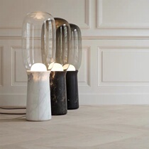 Nordic marble table lamp creative personality bedroom bedside lamp designer model room study stone table lamp
