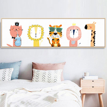 Cross stitch 2022 new line embroidered living room small piece bedroom headboard cartoon cartoon children room embroidery handmade 2022