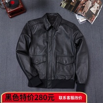 Special clearance to pick up the leakage of the first layer cowhide leather leather clothing male A2 pilot air force leather jacket large size leather jacket