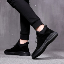 Martin Boots Man High Help Mens Boots Midway Boot Tide Short Boots Snowy Boots Men Winter Gush Warm Cotton Shoes Mens Winter Shoes