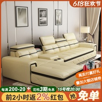 Headlayer real leather sofa minimalist modern size family type Leather Living Room Full corner Composition Yellow cow leather sofa