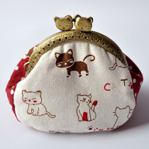 Zero Wallet Woman Mini Cute South Korea New Kitty kitty Mouth Gold Bag Small Ornament Coin with zero Money accommodating bag