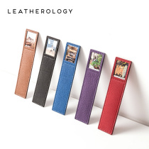 Leatherology leather photo storage bookmark Couple commemorative leather partition page can be customized creative retro label