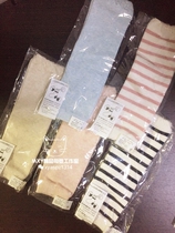 Japanese men and women Baby Children Baby knee crawling set solid color wild wild basic stripes solid color spot