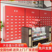 Chinese medicine cabinet stainless steel adjustment table iron thick steel Chinese medicine cabinet herbal medicine cabinet Health Bureau inspection and acceptance custom