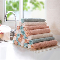 Kitchen household cloth Disposable dishwashing cloth Coral velvet non-stick oil absorbent anti-hair loss large cotton cleaning cloth