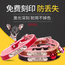 Dog Neckline Free Lettering Pet Dog Tags Small Canine Teddy Neck Ring Anti-Throw Pet Neck Ring Lettering Sign