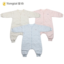 Child Thai Newborn Sleeping Bag Baby Pure Cotton Thin Cotton Perfuncts Legs Sleeping Bag for men and women Anti-kicks quilting cotton sleeping bag
