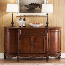 American Dining Side Cabinet Tea Water Cabinet Solid Wood Wine Cabinet Living-room Storage Entrance to family closed cabinet Kitchen Cupboard Kitchen cupboard Home