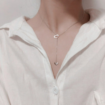 Adjustable love necklace personality short choker simple 925 sterling silver women fashion Joker neck chain hypoallergenic