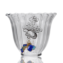 Kiln Japanese heat-resistant glass tea cup kung fu tea set accessories small with pendant hammer pattern Cup Cup