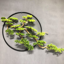 New Chinese style Yingkesong Zen wall decoration wrought iron hanging room wall wall decoration simulation green plant