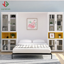 Yefen Space Folding bed double invisible bed wall bed adult economical board bed bookcase combination