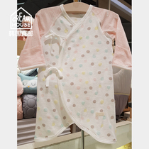 (CreamHouse) Korean color dots newborn male and female baby spring summer lace-up clothes