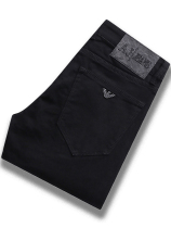 SyingLee jeans mens spring and summer black all-match slim elastic fashion Korean youth casual trousers with small feet