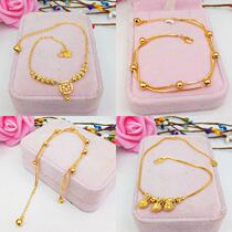 Zhou Grand Fu Huan Dollar Foot Chain Female Sexy 100 Lap Ornament 24k Transshipment Coin Bell Foot Chain 18K Gold Gift
