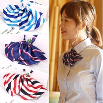 Bow tie and bow tie flower womens matching shirt department clerk professional wear bank teacher hotel flight attendant school uniform ins student