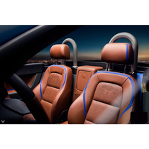 Ningbo car bag leather seat interior roof refurbishment modification flip fur ventilated custom door panel color change