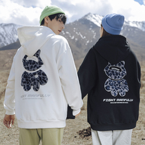 Couple dress pullover sweater men hoodie 2021 New Tide brand loose spring and autumn coat bear letter coat