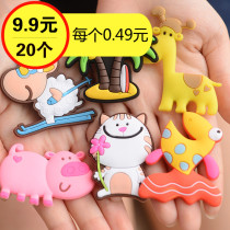 20 creative magnet refrigerator stickers cartoon cute message board three-dimensional animal silicone magnet decorative magnet gifts