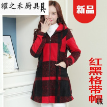 New adult gown women plus velvet collar Korean short style plus cotton winter womens coat womens winter